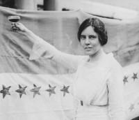 Alice Paul toasting the 1920 passage of the 19th Amendment.