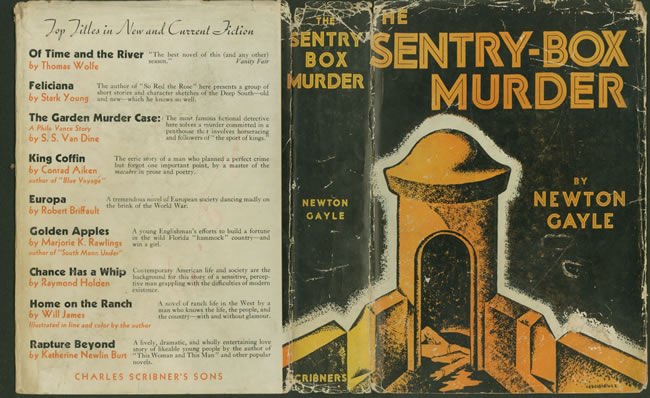 The Sentry-Box Murder (Scribner's, 1935); the cover image shows sentry-box in San Juan, Puerto Rico.