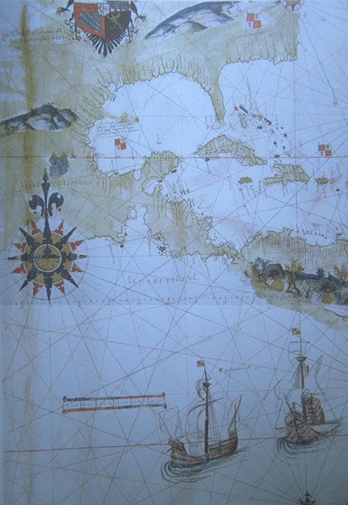 Detail of Juan Vespucci's 1526 World Map